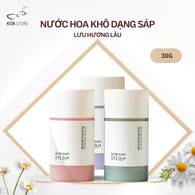 Nước Hoa Khô Dạng Sáp Thơm Lâu CREAM 30g, Sáp Khử Mùi Hiệu Quả Hương Thơm Lôi Cuốn Nữ Cosmetic