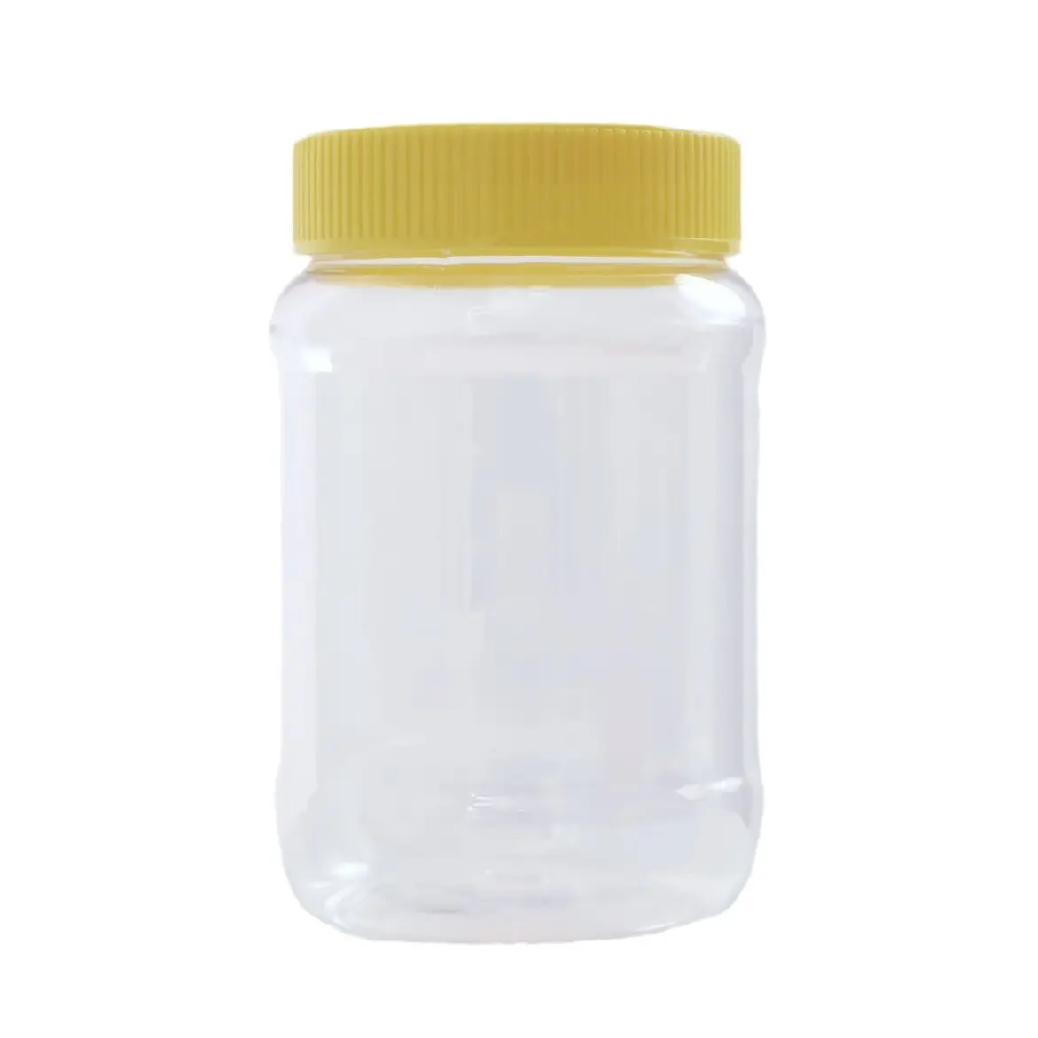 LatestGadget Peanut Butter Jar 450ml with Yellow Lid