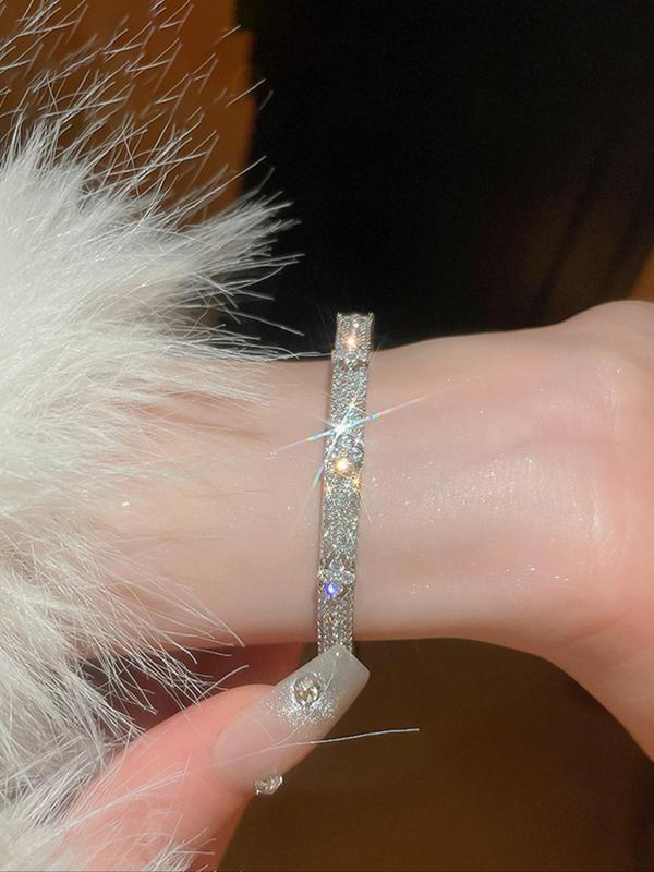 Fashionable Artificial Zircon Decorated Bracelet, Fashion Jewelry for Party, Daily Clothing Decor, Trendy All-match & Exquisite Jewelry for Birthday Gift 8