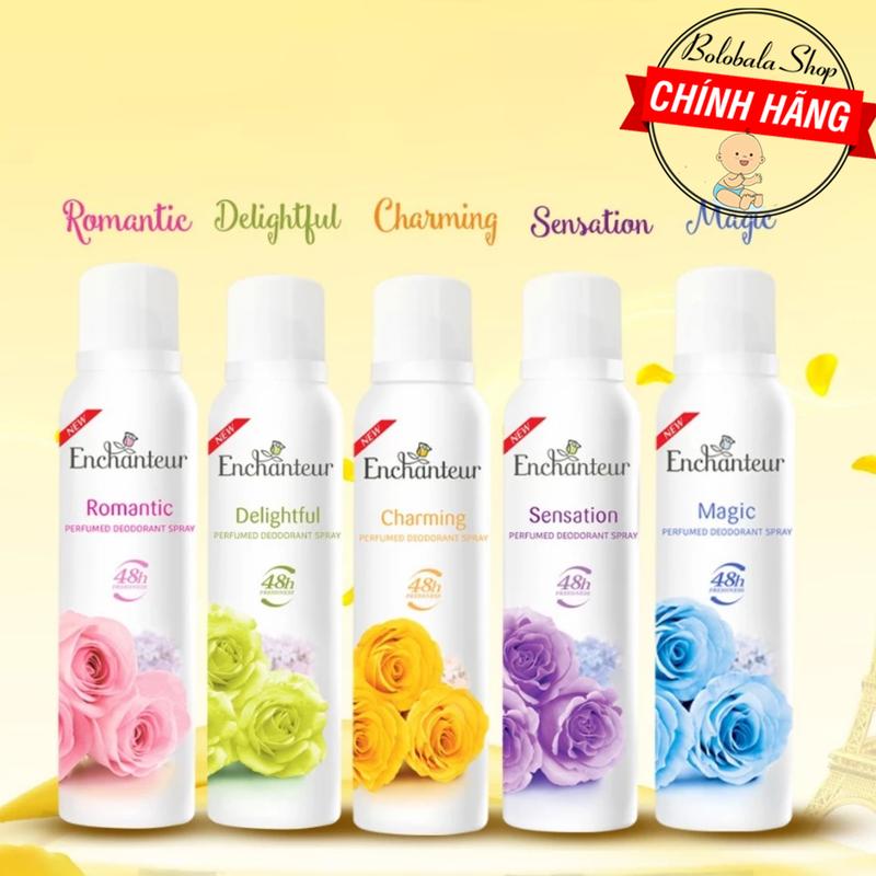 Xịt khử mùi Enchanteur chai 150ml đủ bộ hương