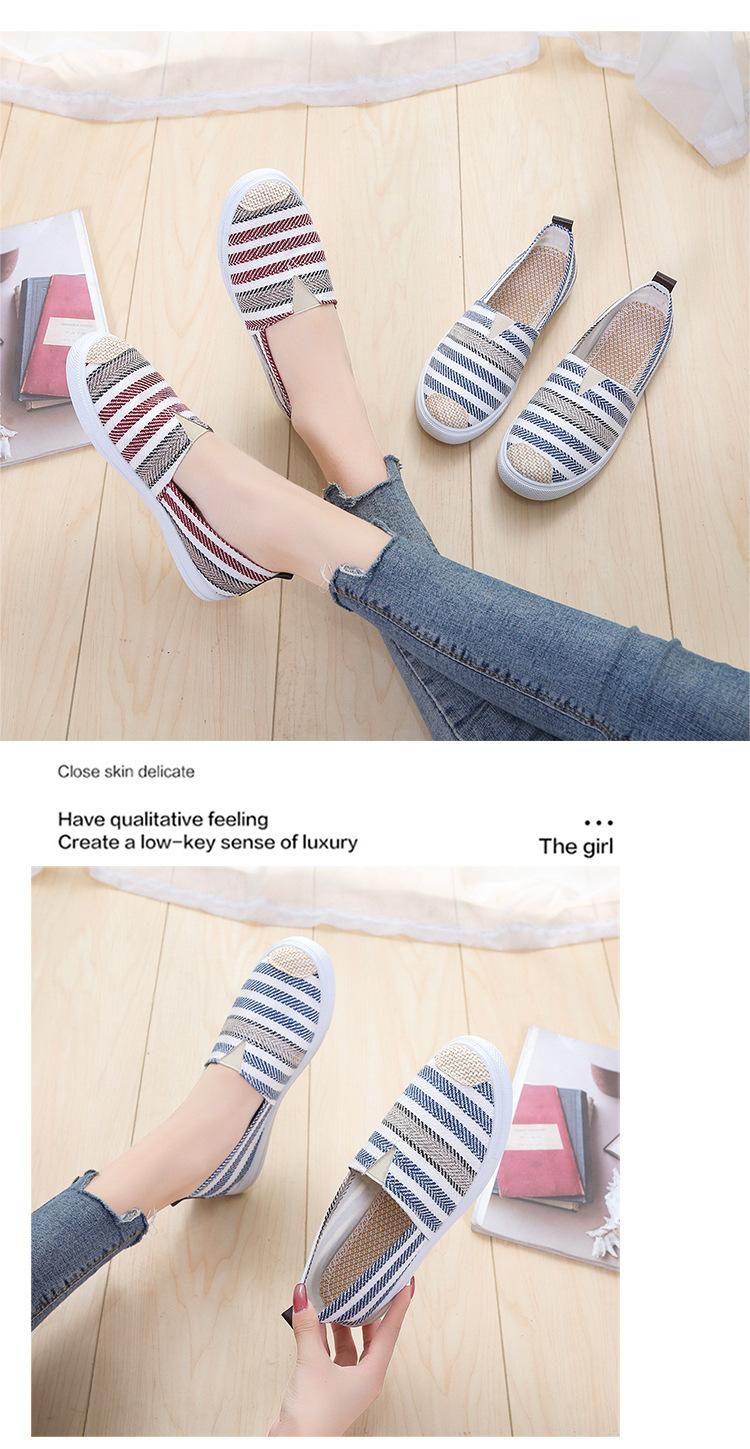 Product Introduction of Cloth shoes women's 2024 summer fashion shallow mouth women's shoes soft sole one pedal fisherman shoes casual Thomas canvas shoes women Footwear Walking Shoes Girl Slipon Comfort Parent Bedroom Tactical Bridal 12