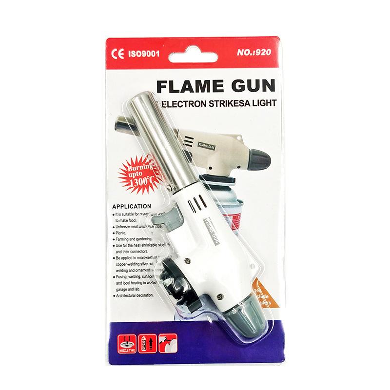 Export Outdoor Barbecue Flame Gun Burning Torch Welding Gun Kitchen Baking Butagas Ceramic Core Card-Type Spray Gun Head 4