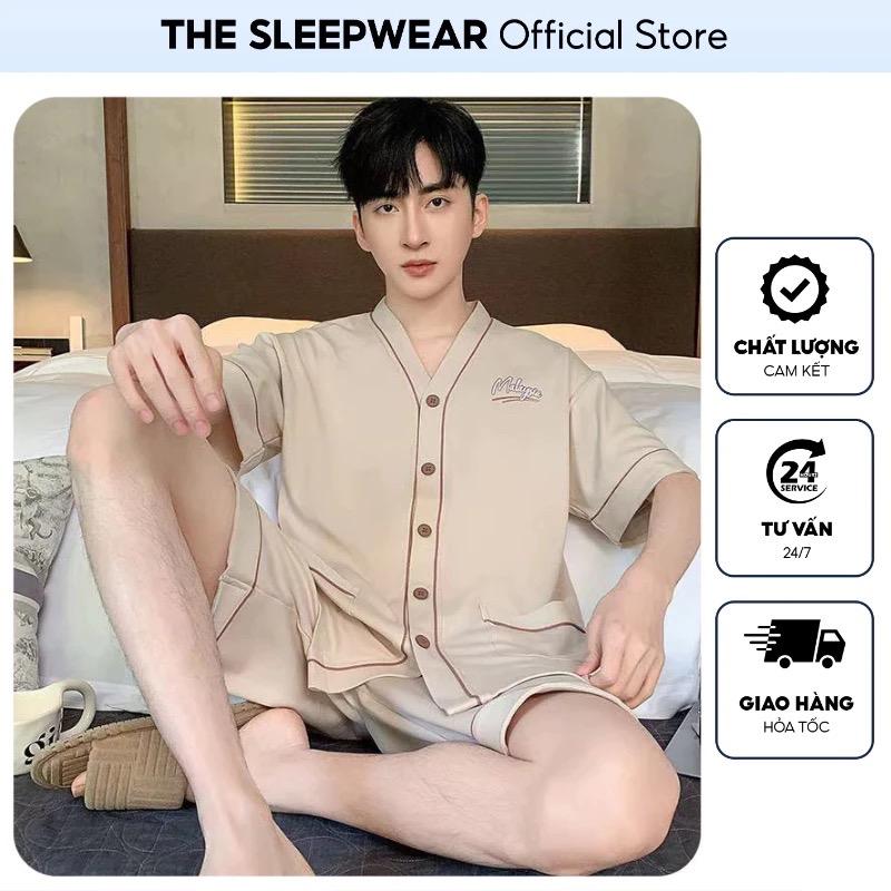 Đồ Ngủ Nam Mặc Nhà Màu Trơn Bộ Pijama cộc tay quần ngắn -MỚI NHẤT 2024 - THESLEEPWEAR- Chất Siêu Đẹp-Hàng Quảng Châu
