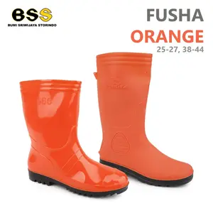 Sepatu Boot FUSHA Orange  - Sepatu Boots Karet PVC