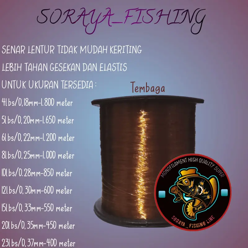 SENAR PANCING KECIL SUPER KUAT 50 KG ANTI KERITING DAN MUDAH TENGGELAM 0