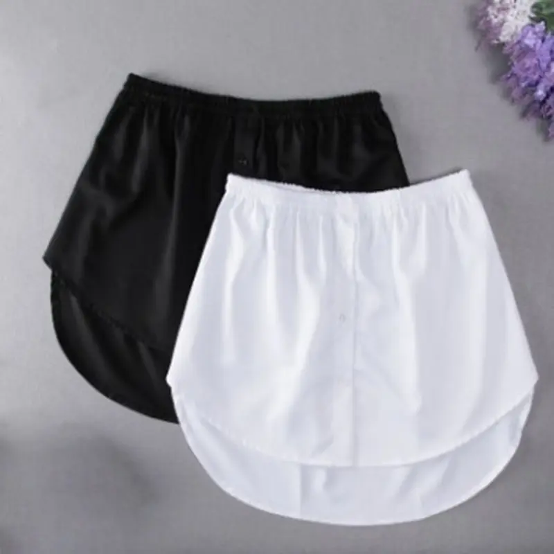 New Fashion Women's Fake Fake Shirt Trailing Blouse Hem Cotton Detachable Petticoat Skirt British Shirt