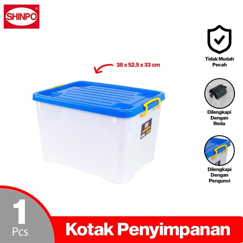 Shinpo Kontainer Plastik Dengan Roda Caravan Container Box Kotak Penyimpanan Spo-Sip-142-Cb-52 2