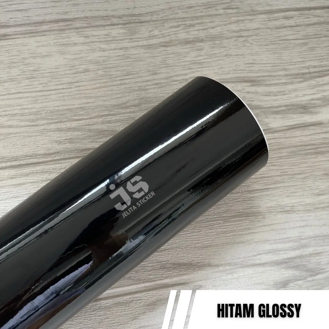 Sticker Hitam Glossy / Skotlet Hitam Kilap / Stiker Hitam Glossi
