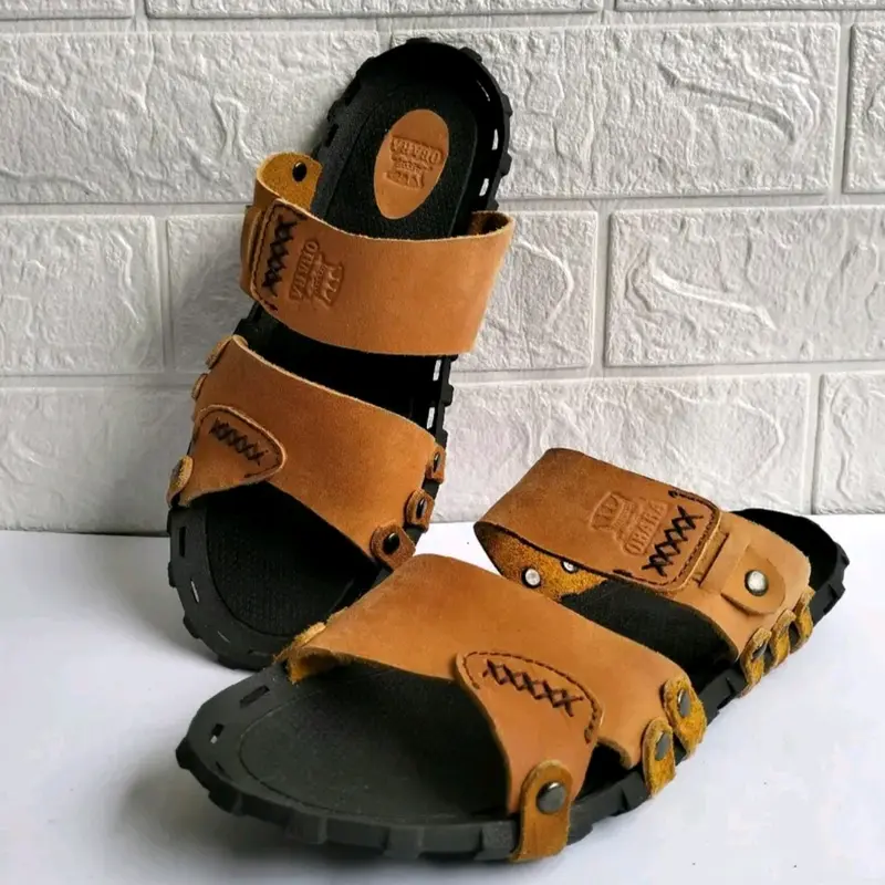 SANDAL KULIT PRIA OBARA.021 - KULIT SAPI ASLI 100% ( PRODUKSI SENDIRI ) 0