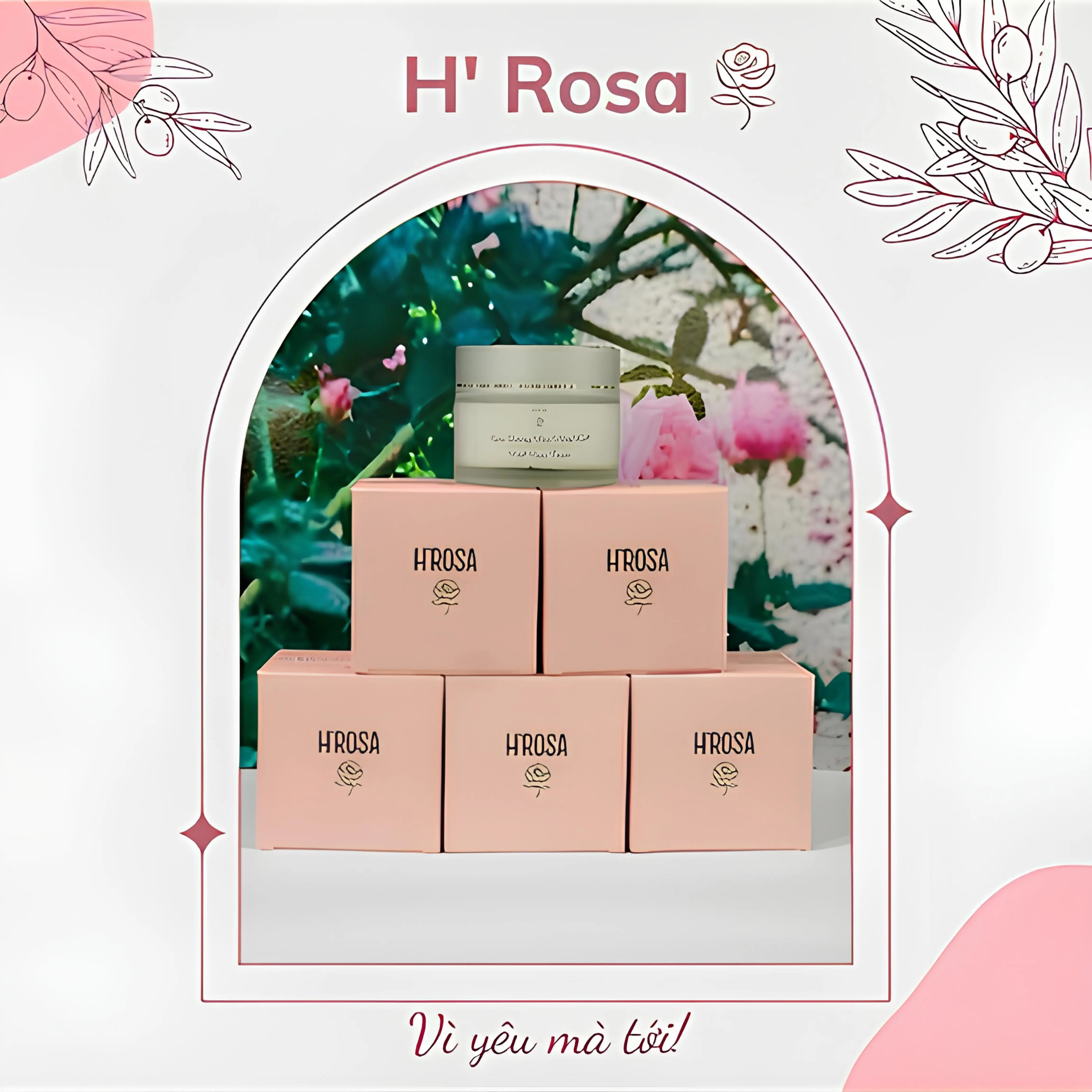Kem Dưỡng Da Hoa Hồng H’ROSA 30g Làm Đẹp Da Dưỡng Ẩm Da Chăm Sóc Da