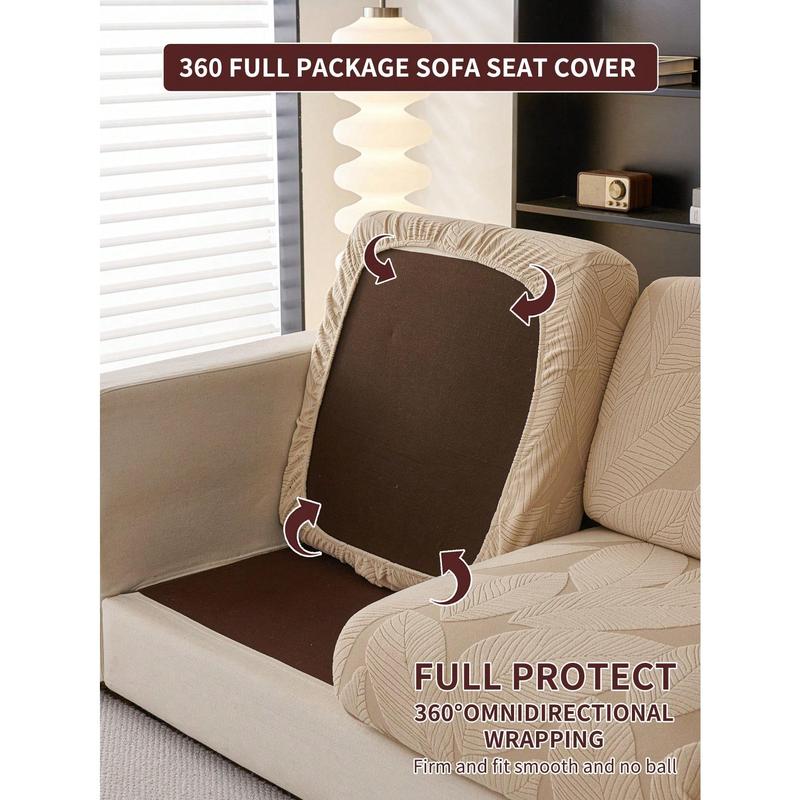 1pc Stretchable Sofa Cover, Anti-Slip & Waterproof, Thickened All Season Sofa Seat Cushion Cover, Machine Washable, Pet-Friendly, Suitable For Bedroom, Office, Living Room, L-Shape Sofa & 1/2/3/4 Seats 6