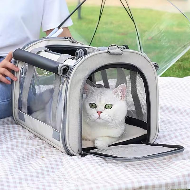 TikTok Shop Pet Carrier Breathable Dog Travel Bag Foldable Soft Cushion Portable Cat Carrying Bag for Airplane Car Travel Simple Stylish Kitten Puppy Cage