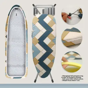 Steyer COVER/SARUNG MEJA SETRIKA BESAR KRISBOW (HANYA COVER/TANPA MEJA) BUSA TEBAL 1CM TALI SERUT Dapat dilipat Portabel Rumah Tangga