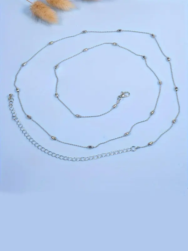 Women's Elegant Beaded Waist Chain, Fashion Minimalist Waist Chain for Party & Daily Decor, Trendy All-match  Exquisite Jewelry for Birthday Gift 7