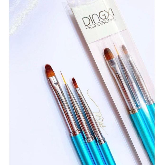  Sét cọ dingxi 3 cây cọ nét hoa cúc đắp gel 