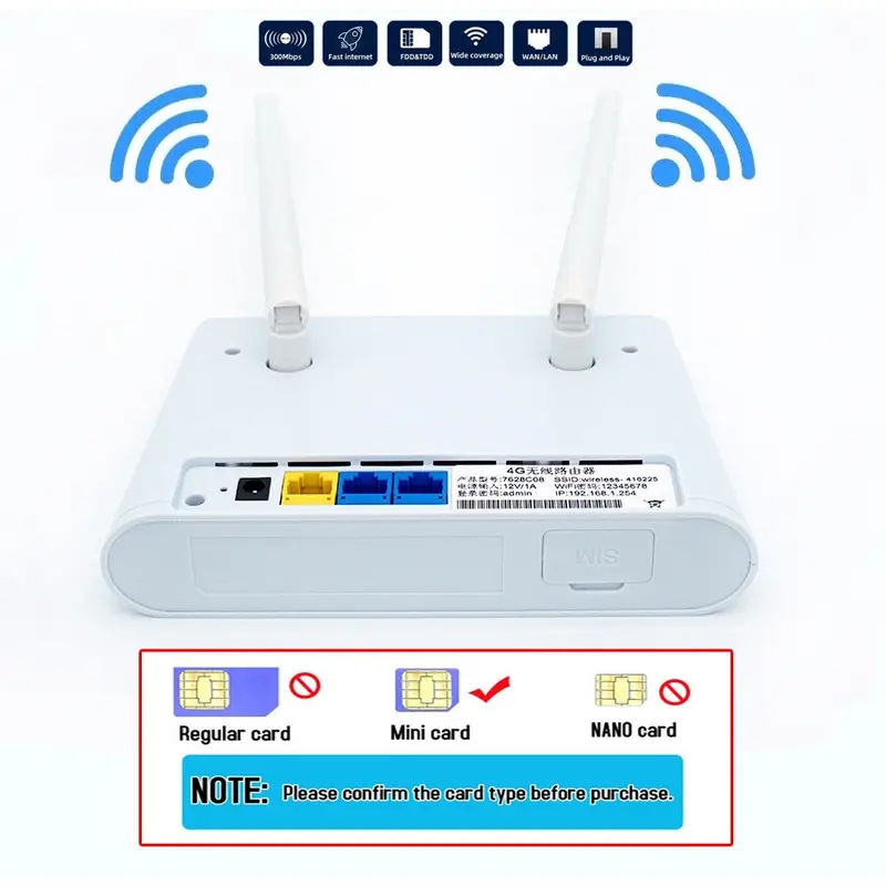 Router Wi-Fi 4 chế độ Bộ Phát Wifi  4g/5g LTE 4G  mới nhất 2023 ( R311) Tốc Độ 300Mbps - Lắp thẻ SIM để sử dụng WIFI 5