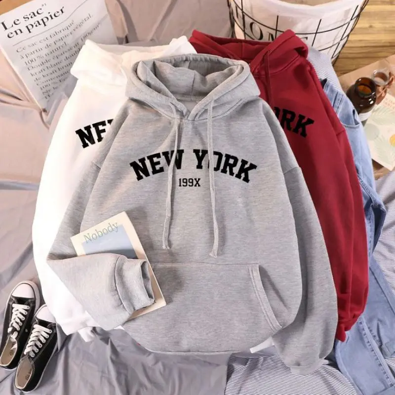 Jaket Hoodie Anak Perempuan 5- 15 Tahun NEW YORK 199X Sweater Anak Perempuan 8