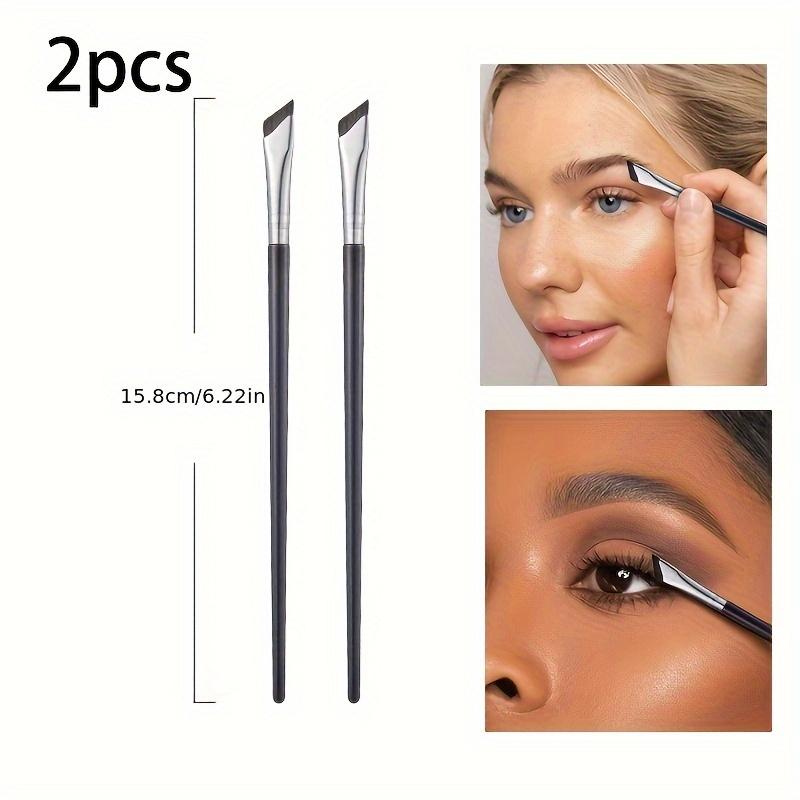 Product Introduction of Precision Angled Eyeliner Brush Set - Wand Form, Unscented Polyester Bristles, Suitable for All Skin Types, Durable ABS Handle, Professional Makeup Tool for Eyelid & Brow Definition - Single Piece 1