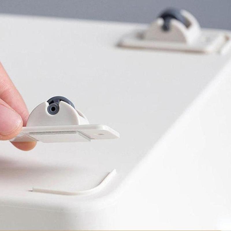 Product Introduction of 4/Set Adhesive Swivel Casters Universal Furniture Cabinet Drawer Trolley Platform Carts Wheel Directional Roller Castor Replacement 2
