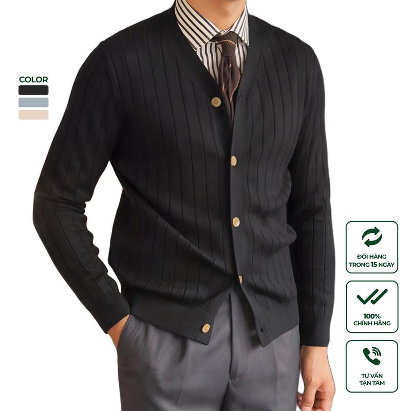 Áo Khoác Cardigan Nam Cao Cấp Harold Season 1 Chất Vải Mềm Mịn, Giữ Nhiệt Tốt, Ít Xù Lông, Không Co Rút Khi Giặt, Đứng Form, Thanh Lịch - Hàng Cao Cấp Menswear Jacket