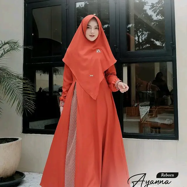 Mys - ayyana gamis set hijab wanita ukuran jumbo M L XL XXL busui priendly 7