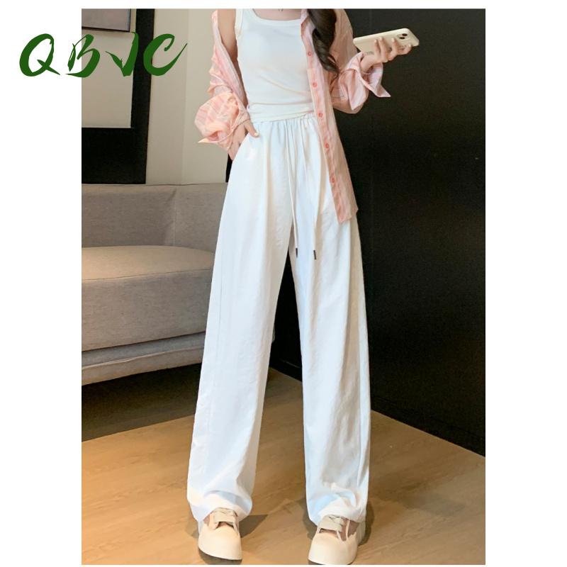 Quần Ống Rộng, Dành Cho Nữ, Cạp Cao, Màu Trơn Quần Ống Đứng, Dáng Rộng Vừa Vặn, Thích Hợp Đi Làm Và Mặc Thường Ngày QBVC 8