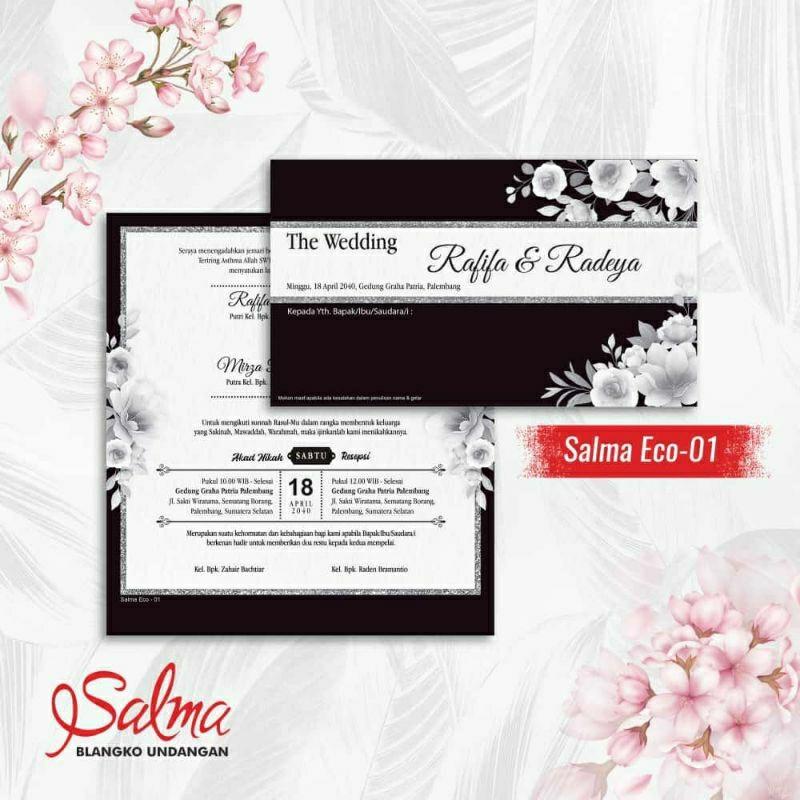 Undangan Pernikahan PROMO Terbatas  SALMA ECO 01  | Paket Le Elegan Modern Paket Lengkap 100 PCS Gratis Label & Plastik - JanjiKita | Default