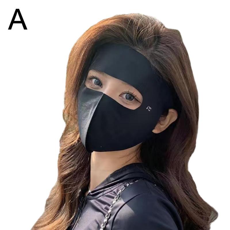 Product Introduction of 1pc Summer Ice Silk Sunscreen Mask Full Face Sun Protection Mask Forehead Facial Gini Thin Section Breathable Anti Ultraviolet Mask 29
