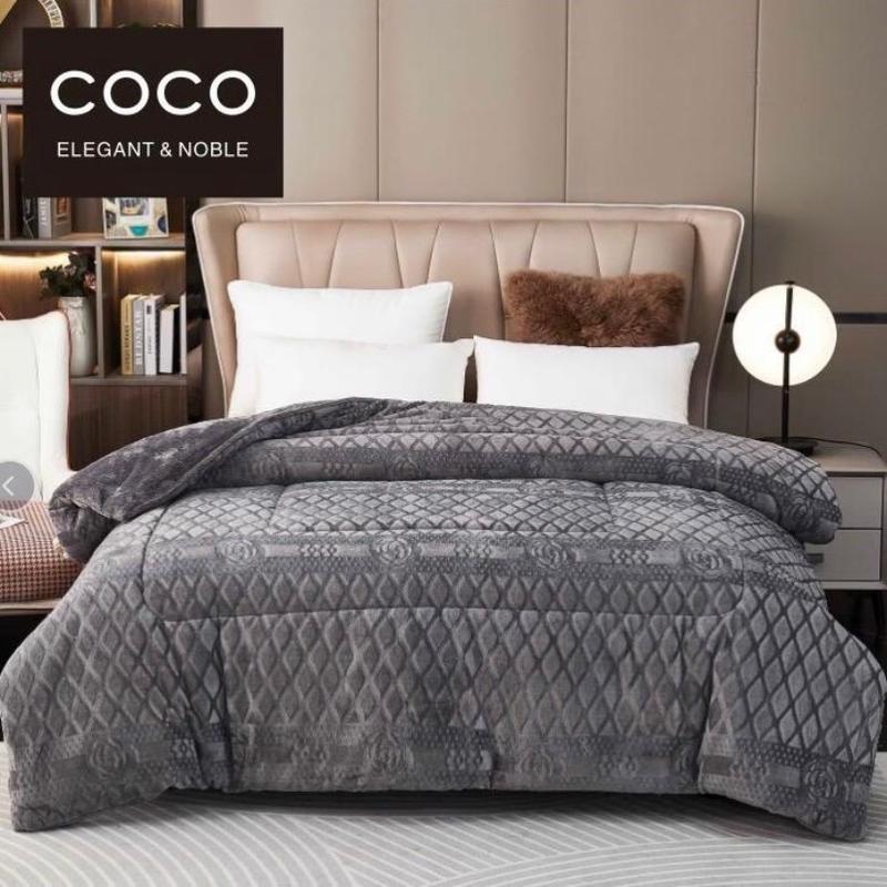  Chăn nỉ lông thỏ siêu Coco mềm mịn kích thước 2Mx2M3 cân nặng 3,4kg~3,8kg đông 