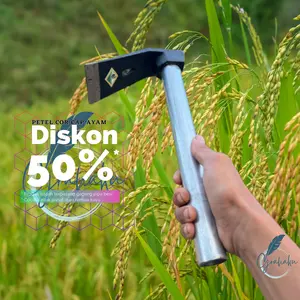 Petel Cor Cap Ayam Jago Siap Pakai - Pahat Rimbas Kayu Tajam Gagang Pipa Besi - Wangkil / Cangkul Cor Baja Murah