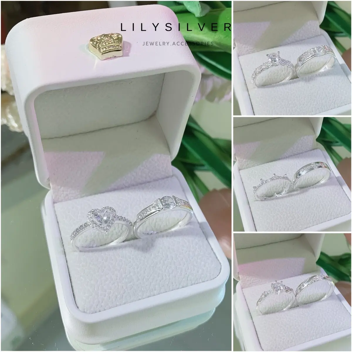 [Link tổng hợp - TẶNG CHỨNG CHỈ TÌNH YÊU] Các mẫu nhẫn đôi bạc chất liệu bạc ta - Tặng kèm hộp da cao cấp