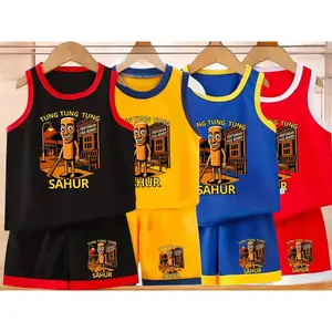 LADY HOUSE-STELAN HARIAN SINGLET ANAK BAJU BASKET ANAK LAKI-LAKI DAN PEREMPUAN UNISEX SINGLET KAOS ANOMALI TUNG TUNG SAHUR