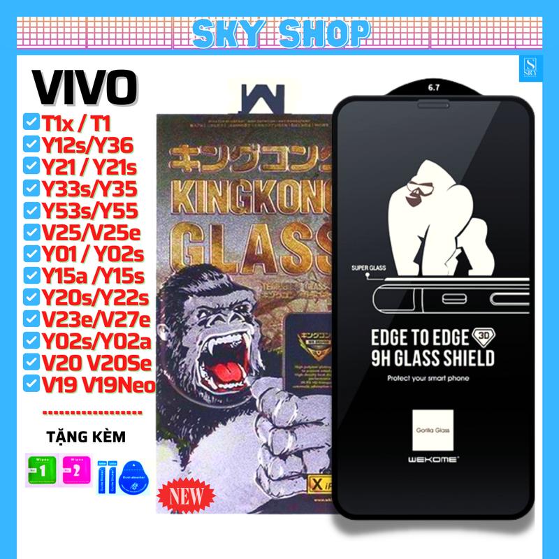 Kính cường lực KingKong Vivo V27e V25e V25 Y36 Y35 Y55 Y01 Y02a Y02s Y02 Y12s Y16 Y21 Y21s Y22s Y15a Y15s Y20s V23e T1x Y02T Y03 Y03T Y100 Y17S Y18 Y18S Y19S Y28 V40 LITE