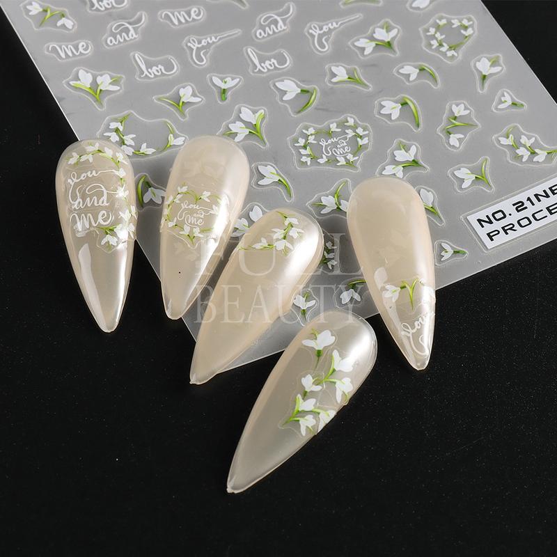 Product Introduction of Miếng Dán Móng Tay, Hoa Oải Hương Và Hoa Màu Tím, Thanh Trượt Bướm, Thiết Kế Hoa Cúc, Hình Học Và Hoa Tulip, Decal Can Chữ Cái, Để Đồ Trang Trí Móng Tay, GLNO 27