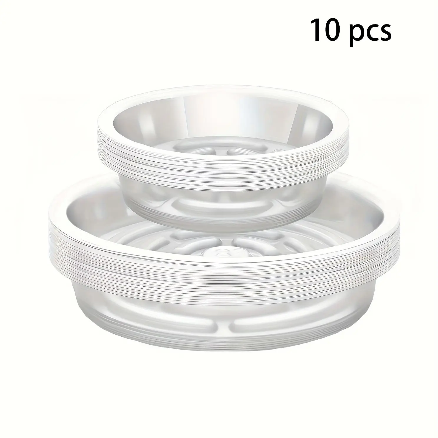 Transparent Plant Saucer, 10pcs/set Plant Saucer, Plant Saucer for Indoor & Outdoor Plants, Garden Supplies, Home Supplies