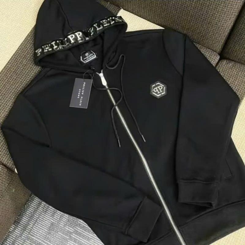 ÁO khoác nỉ zip philip mũ kim loại mũ hai lớp