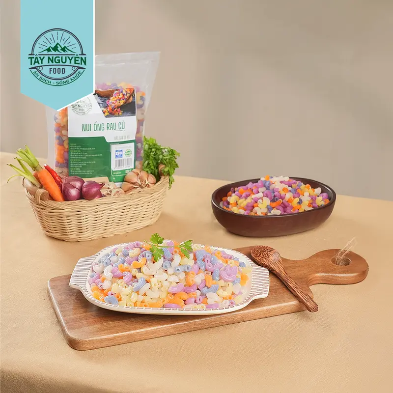 Nui ống rau củ healthy Tây Nguyên Food - Việt Nam 500g/1kg 0