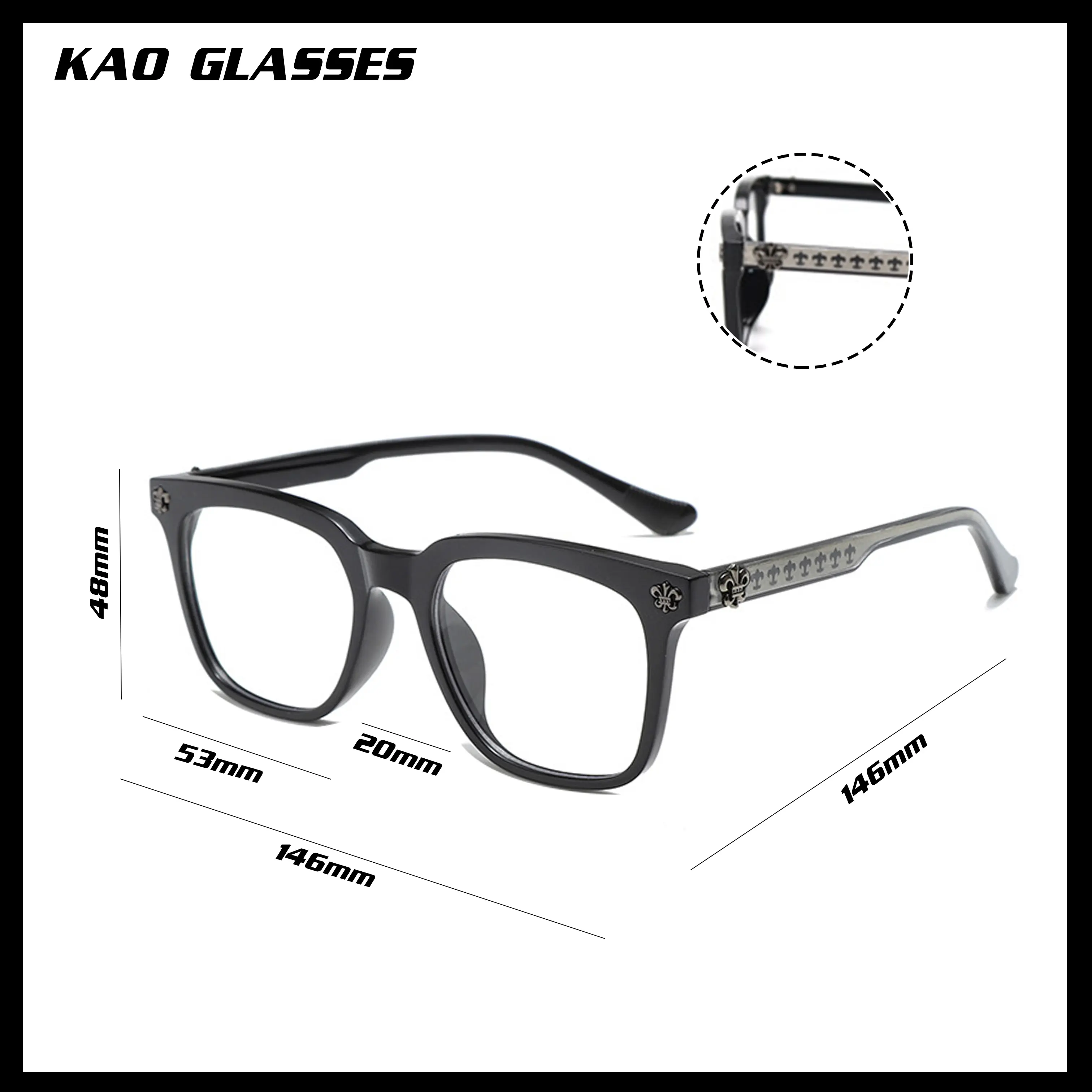 K108 - Mắt kính cận thời trang CH - Tặng hộp - Free Ship - Đổi hàng trong 7 ngày
