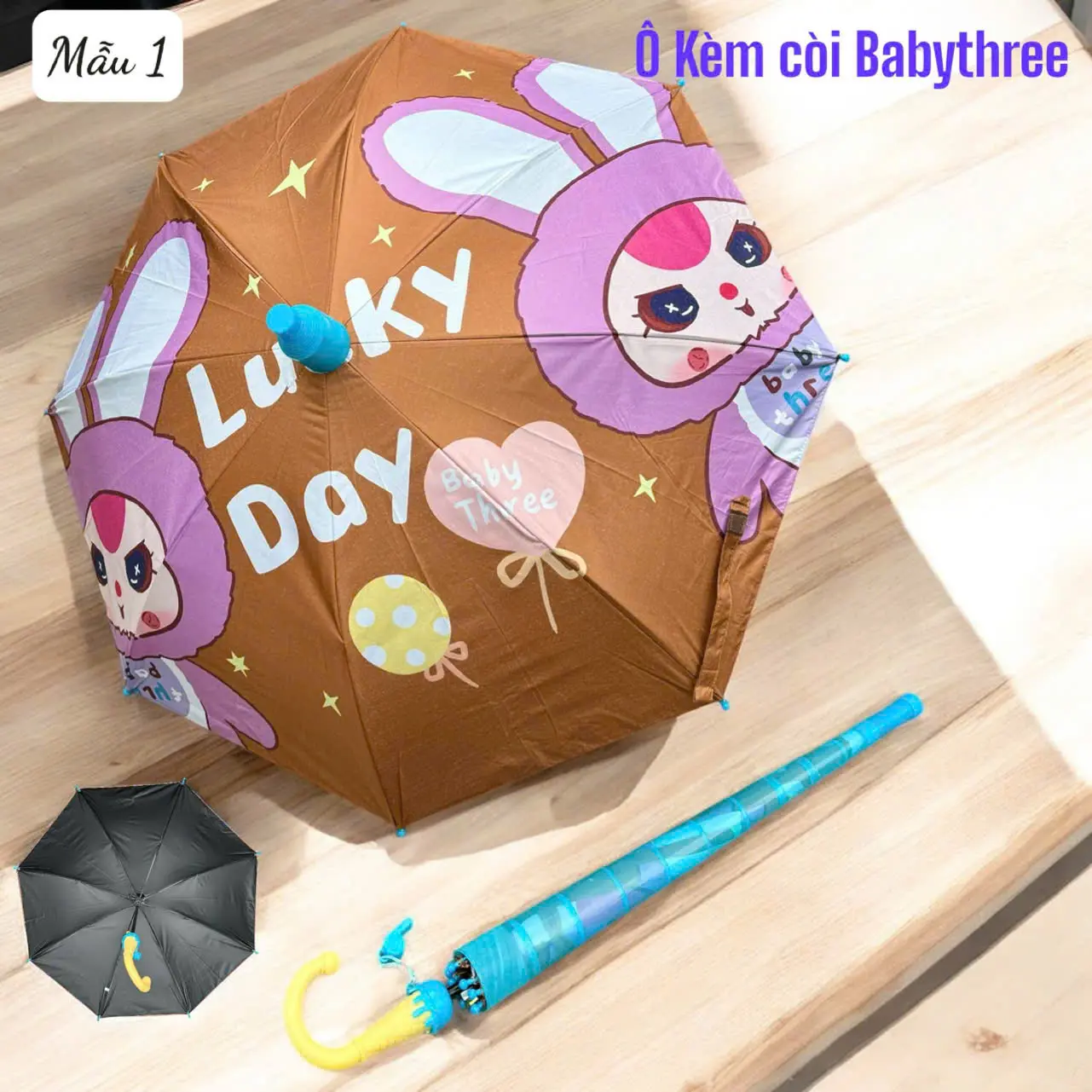 Ô trẻ em hoạt hình ngộ nghĩnh dễ thương. Ô cho bé trai và bé gái khung thép chắc chắn, vải dù dày TH_89-LS