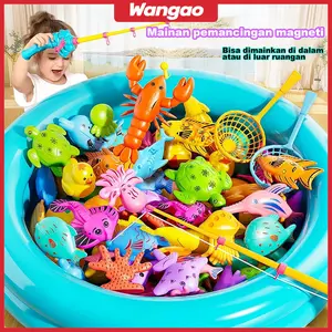 WANGAO Mainan ikan COD 32PCS Pools Pancing ikan Magnet Mainan Air Kolam Pancing ikan Magnet