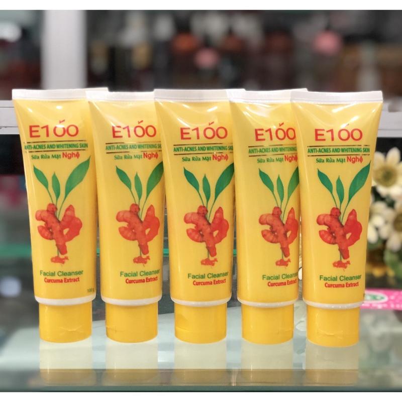 Sữa rửa mặt E100 Nghệ Facial Cleanser Curcuma Extract (100g) Skincare
