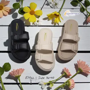 EH162 | Sandal Wanita Terbaru 2025 | Sendal Wanita Kekinian Branded Original | Sandal Selop Cantik Nyaman dan Empuk