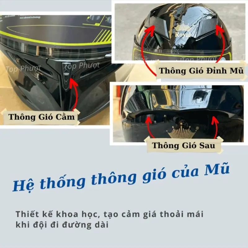 Mũ bảo hiểm fullface Royal M138B Helmet màu trơn va tem redbull  - 2