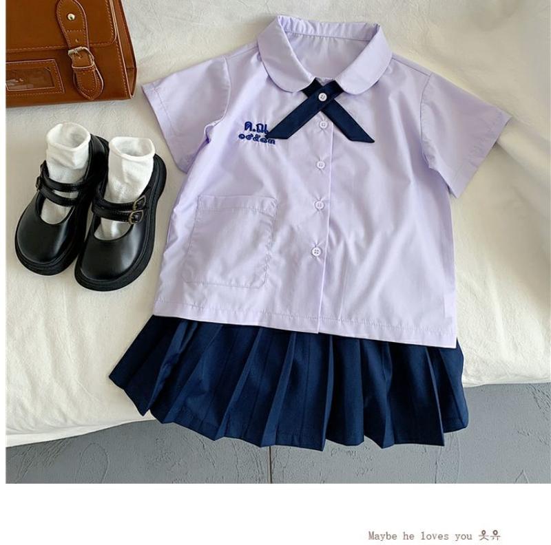 Product Introduction of Thai Preppy Style Summer Primary School Student Graduation Business Attire Kindergarten Suit Girl Thai School Uniform Western Style Jk Skirt Suit 1