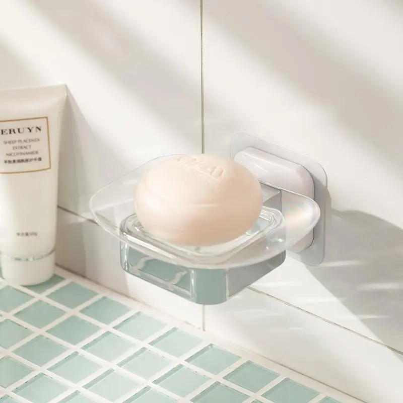 Wall Mounted Soap Dish, Punch Free Soap Bar Holder, Soap Bar Storage Rack, Universal Bathroom Supplies, Home Supplies