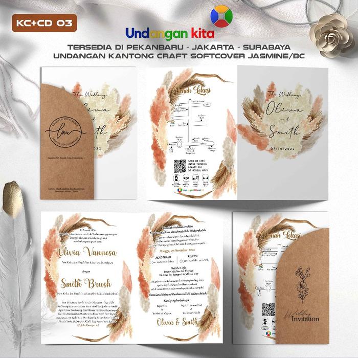 Gambar (100Pcs) Undangan Kita Undangan Pernikahan Kantong Craft BC Softcover Aethestic Elegan - KC+CD 02 dari Undangan Kita Kota Administrasi Jakarta Barat 5 Tokopedia