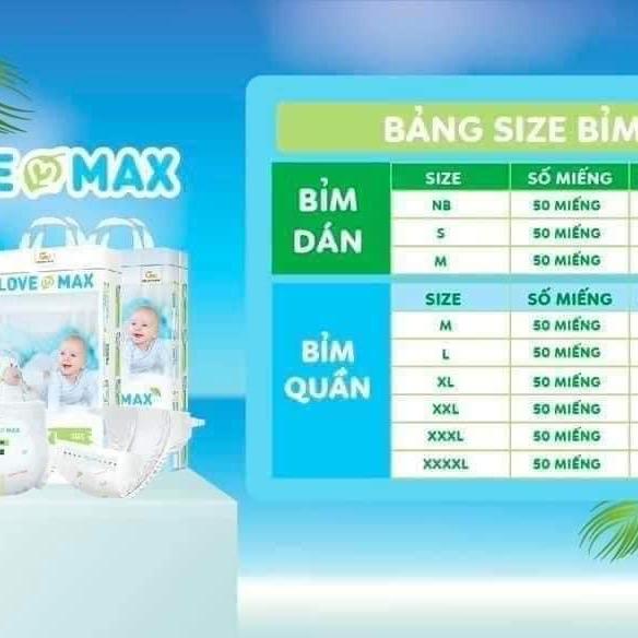 [TẶNG QUÀ] combo 2 Bịch bỉm quần LOVE MAX Organic 100 miếng, M-5XL  Cho Bé Voi 3