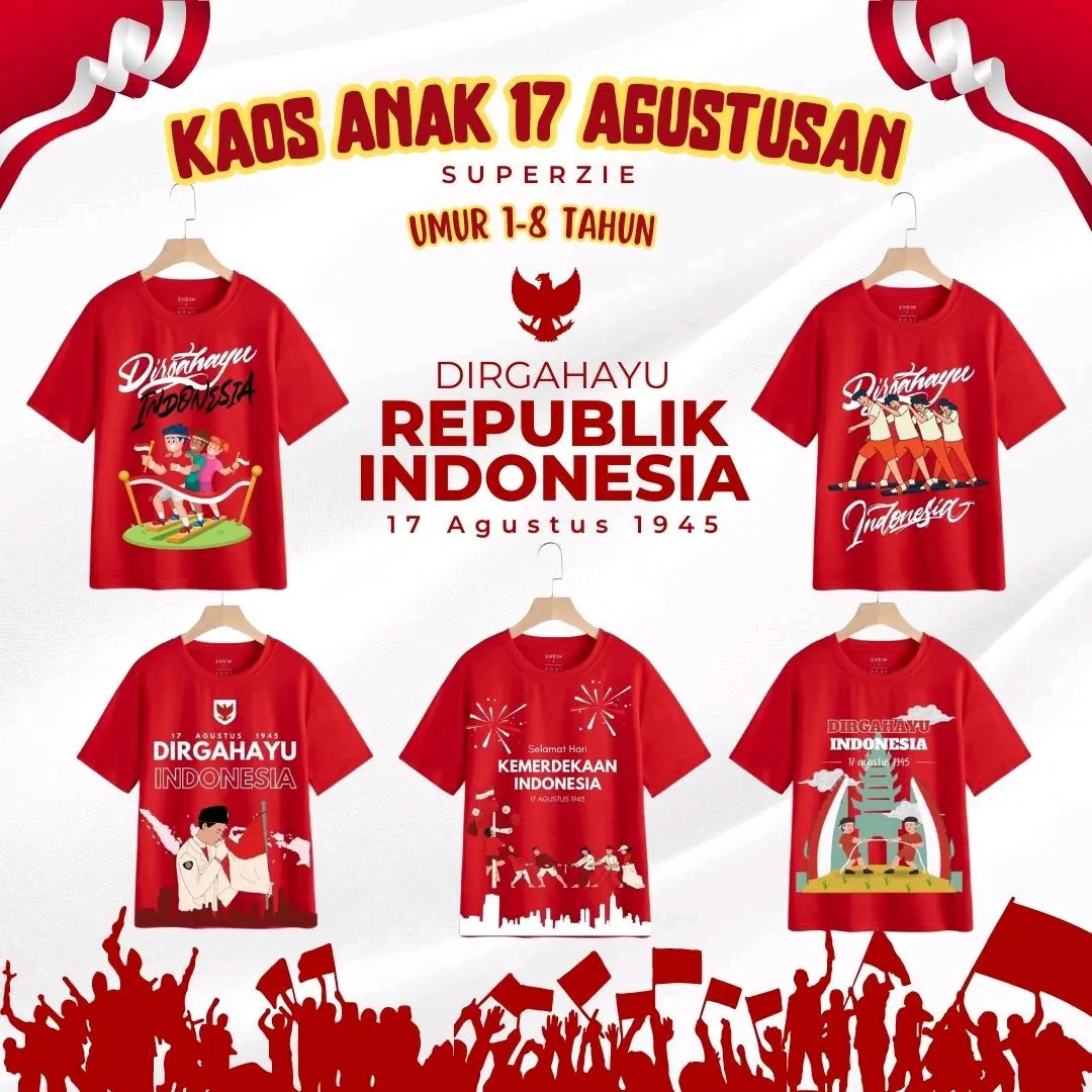 BUNDLING kaos anak edisi agustusan
