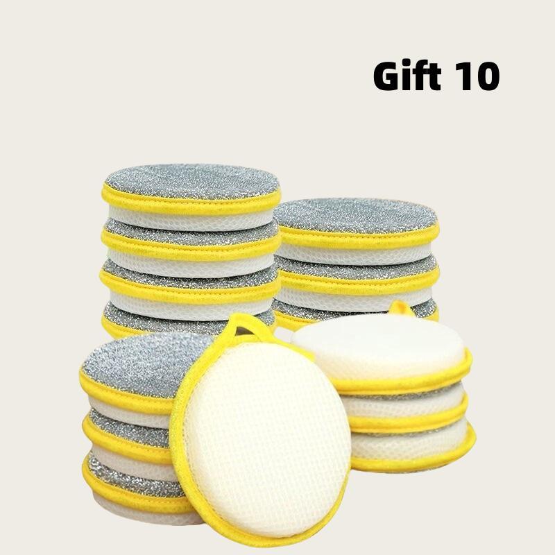 Product Introduction of Kitchen Cleaning Brush Set, 1 Set Including 3 Counts Long Handle Wooden Cleaning Brush & 10 Counts Round Sponge Ball, Durable Cleaning Tool for Kitchen Bathroom Living Room 5