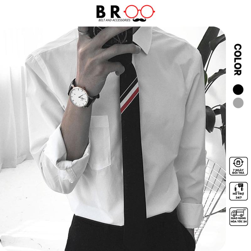 Cà vạt nam nữ thắt sẵn bản nhỏ 7cm phù hợp đi học, đi làm, đi chơi phong cách Hàn Quốc